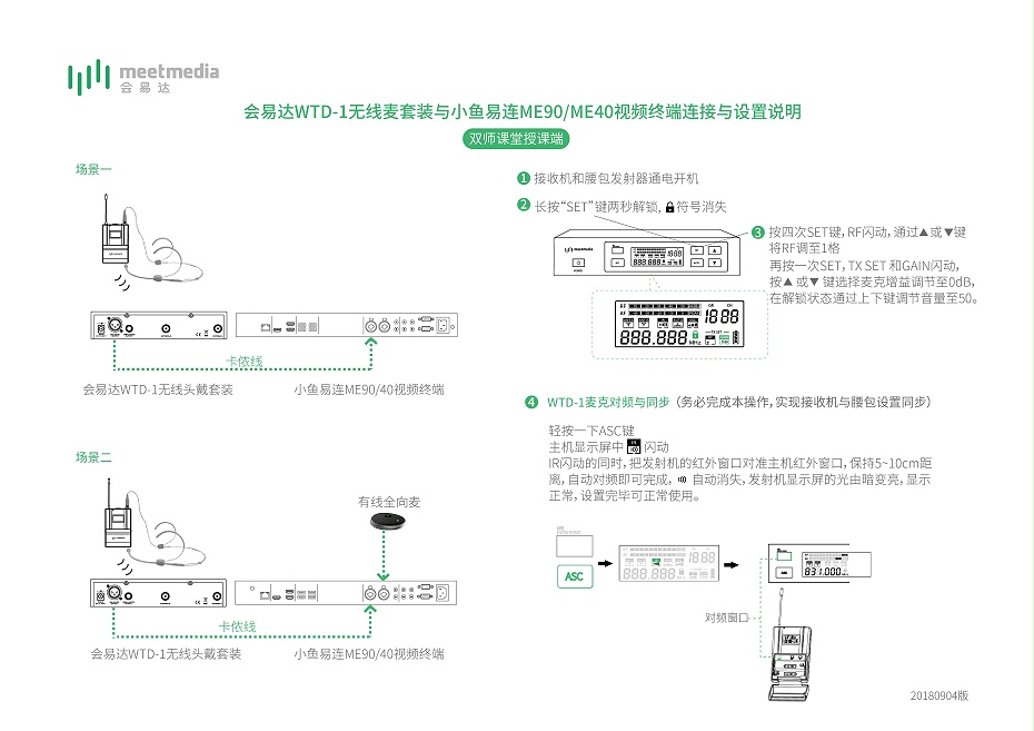 會易達WTD-1無線麥套裝與小魚易連連接說明